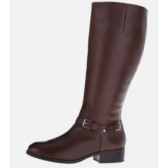 EUC Ralph Lauren Marion Women's Brown Leather Knee-High Riding Boots Size 6B - Picture 1 of 7